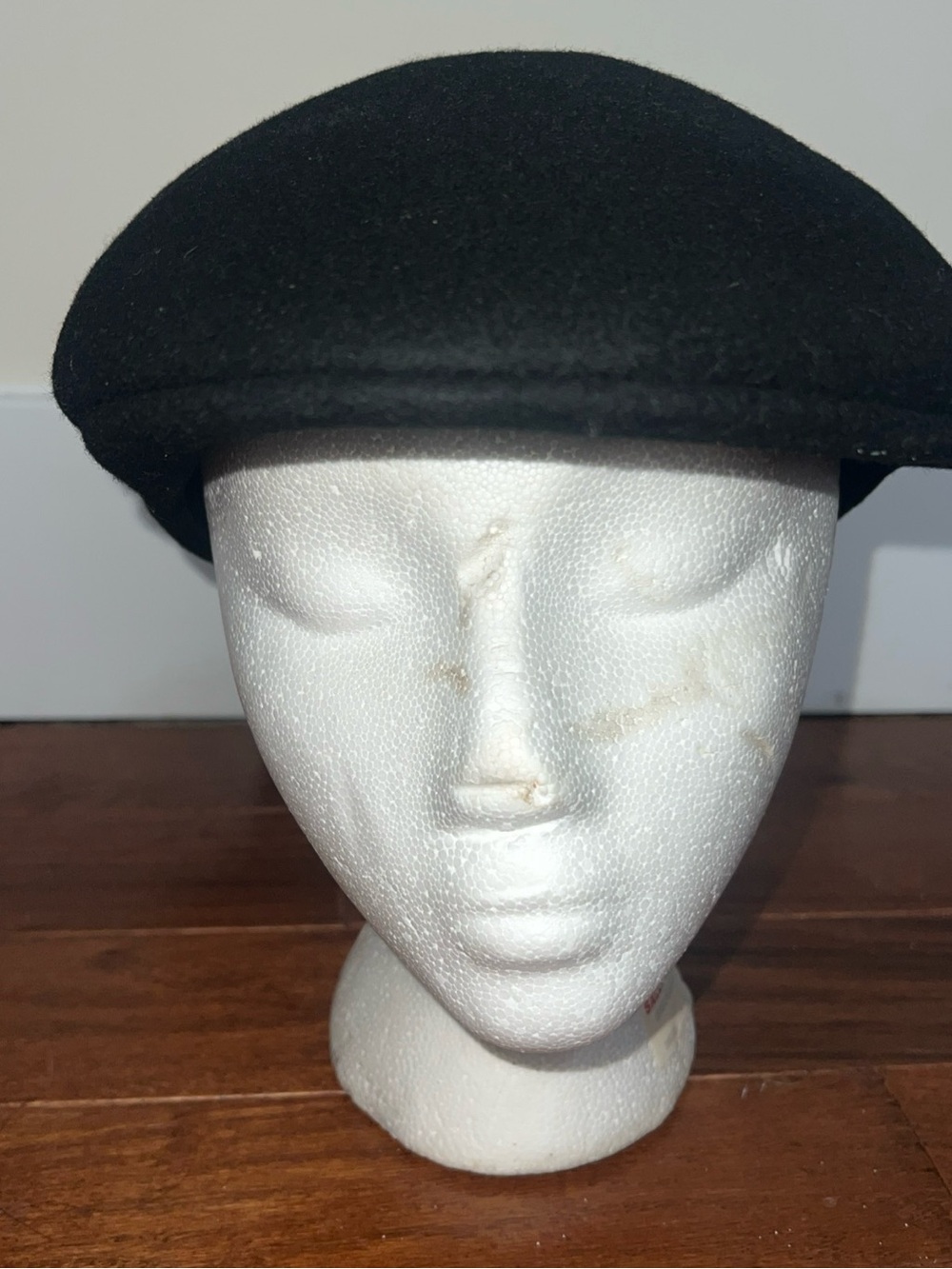 Men's Black Wool Beret Hat - Unbranded